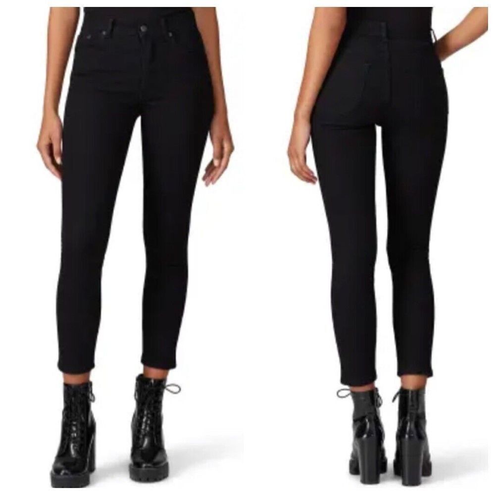Reformation Serena Skinny Jeans Women's 25 Black High Rise Crop Stretch